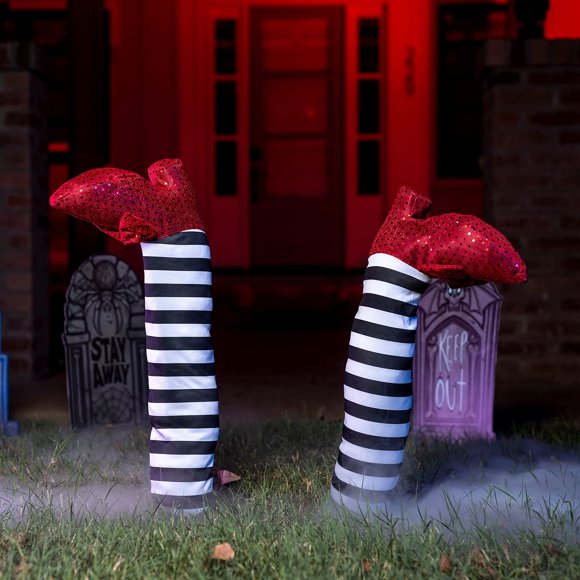 Estacas JOYIN con forma de patas de bruja para decoración de Halloween, 21 pulgadas, 2 unidades