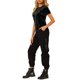 thumbnail image 3 of INSPIRE CHIC Camiseta Casual de Fiesta de Halloween para Mujer de Terciopelo con Cuello Redondo y Mangas Cortas L Negro, 3 of 8