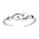 thumbnail image 1 of Anillo Ajustable Plata 925 Dos Corazones Plateado, 1 of 2