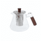 thumbnail image 1 of Tetera de Vidrio 550ml con Infusor | Mango Madera Premium, 1 of 3