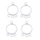 thumbnail image 4 of 1 paquete con 4 piezas 925 pendientes de plata esterlina aro círculo 12 mm, 4 of 5