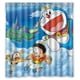thumbnail image 1 of Cortina de ducha Doraemon, juego de cortina de baño con ganchos, tamaño 66 x 72 pulgadas, 1 of 3