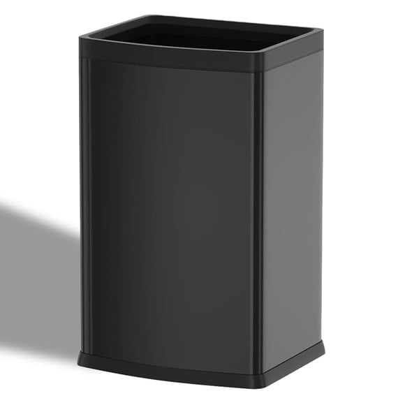 Cubo de basura YOJIA 25 L acero inoxidable negro cuadrado