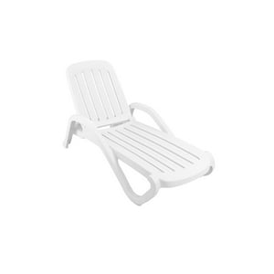 Habita2 Chile - Reposera Reclinable Piscina Blanca Summer