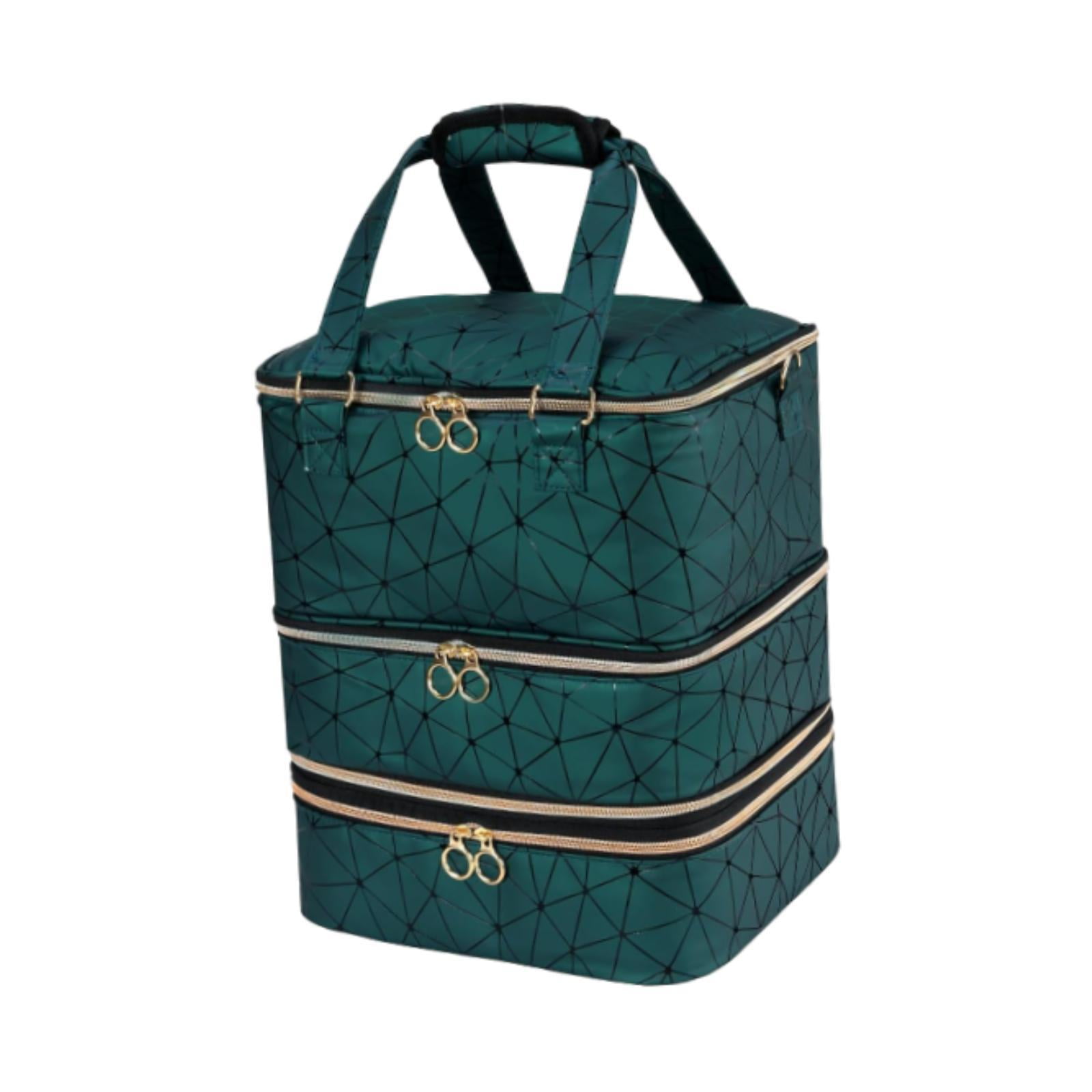 Magideal - Estuche De Transporte Para Esmalte De Uñas, Bolsa Organizadora De Gel De Uñas De 3 Capas Para Herramientas De Decoración De Uñas, Botella De Gel De Uñ