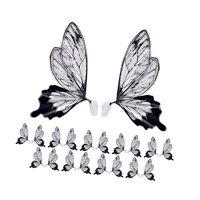 Bothyi - 40X Papel De Regalo De Flores De Mariposa Para Vacaciones Día De Acción De Gracias Día De San Valentín Negro