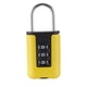 thumbnail image 3 of Candado De Combinación De 3 Dígitos Candado De Equipaje Para Bolsas Equipaje Gimnasio Deportes Locker Amarillo, 3 of 5