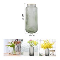 Xianzhu - Jarrón Con Borde Dorado 25 X 12 Cm