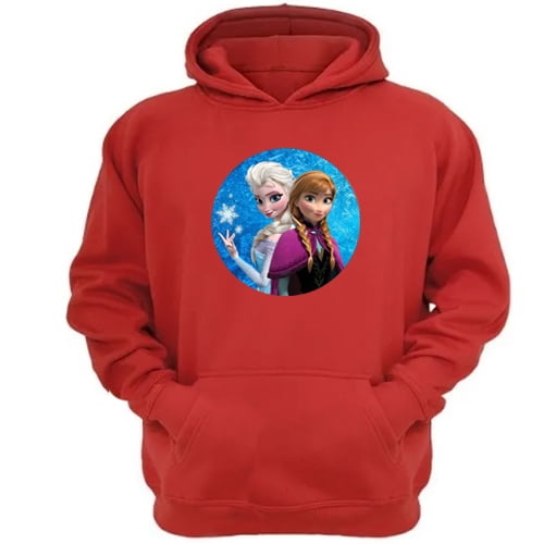 Genérico - Polerón Canguro Elsa Y Anna Rojo Talla Xl Unisex