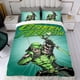 thumbnail image 4 of Flecha Verde Conjunto de sábanas temático, trío de piezas, cómodo y amigable con la piel, diseño único, regalo de decoración para el hogar para familiares, amigos y fans,135cm *200cm, 4 of 6