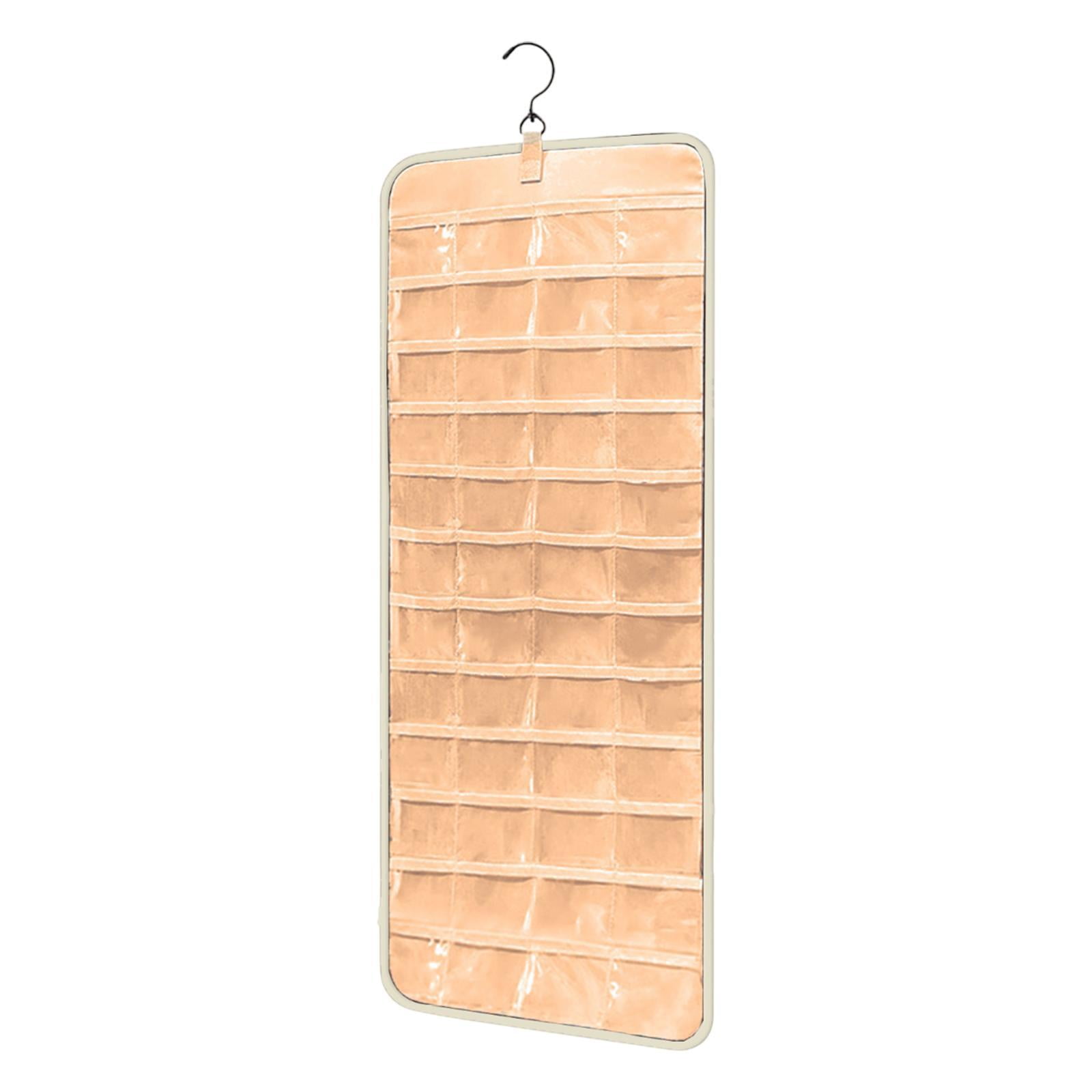 Ioensy - Organizador De Joyas Colgante Para Mujer, 48 Bolsillos Para Puerta, Cómoda, Joyería, Color Beige
