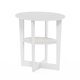 thumbnail image 5 of Mesa auxiliar Furinno Jaya redonda de 2 niveles con tablero ovalado, blanca, 5 of 6
