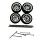 thumbnail image 2 of 4 Piezas Ruedas Y Neumáticos De Coche RC Accesorios De Coche De Aleación RC Para Escala 1/64 DIY Estilo Argent A, 2 of 3