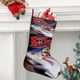 thumbnail image 2 of Meteoro Tema: Calcetines de Navidad, fino lino blanco para colgar en escaleras y chimenea, decoración navideña para el hogar, regalo de Navidad.54cm×38cm, 2 of 5