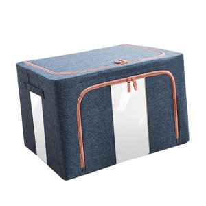 Magideal - Bolsa De Almacenamiento De Ropa Plegable, Organizador Impermeable, Ventana Transparente, 100L, Contenedor Resistente Con Cremallera Para Manta, Ropa D Armada