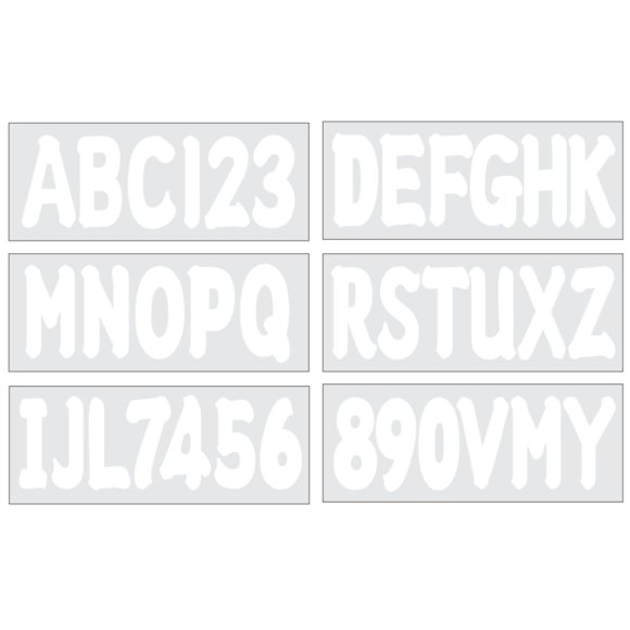 Pegatinas para embarcaciones SankWin 7,6 cm Kit alfanumérico
