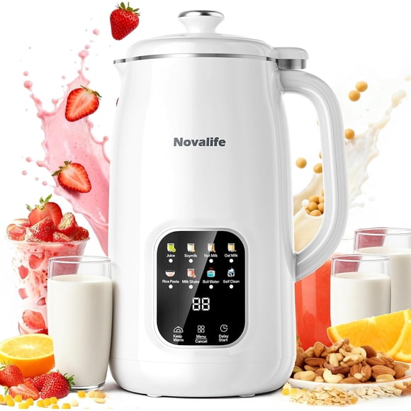 Máquina de leches vegetales Novalife 1200 ml blanca 8 en 1