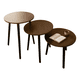 thumbnail image 2 of Set 3 Mesas Nido Redondas Auxiliares Modernas Café #2, 2 of 3