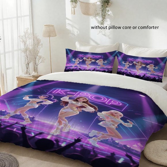 3pcs Kpop Stage Printed Duvet Cover Set - Perfect for Creating a Festive Atmosphere Upgrading Warmth
