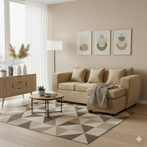 Deco Outlet - Seccional Kansas 3.1 Felpa Beige