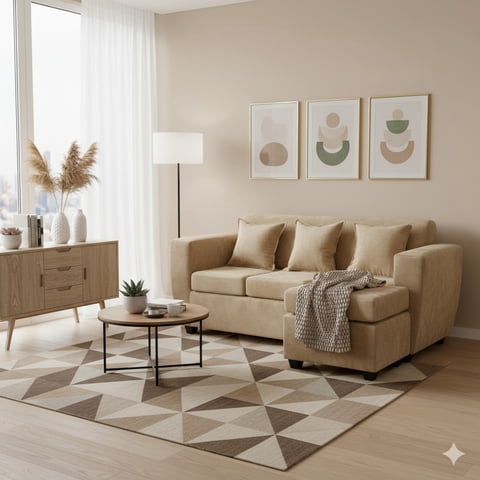 Deco Outlet - Seccional Kansas 3.1 Felpa Beige