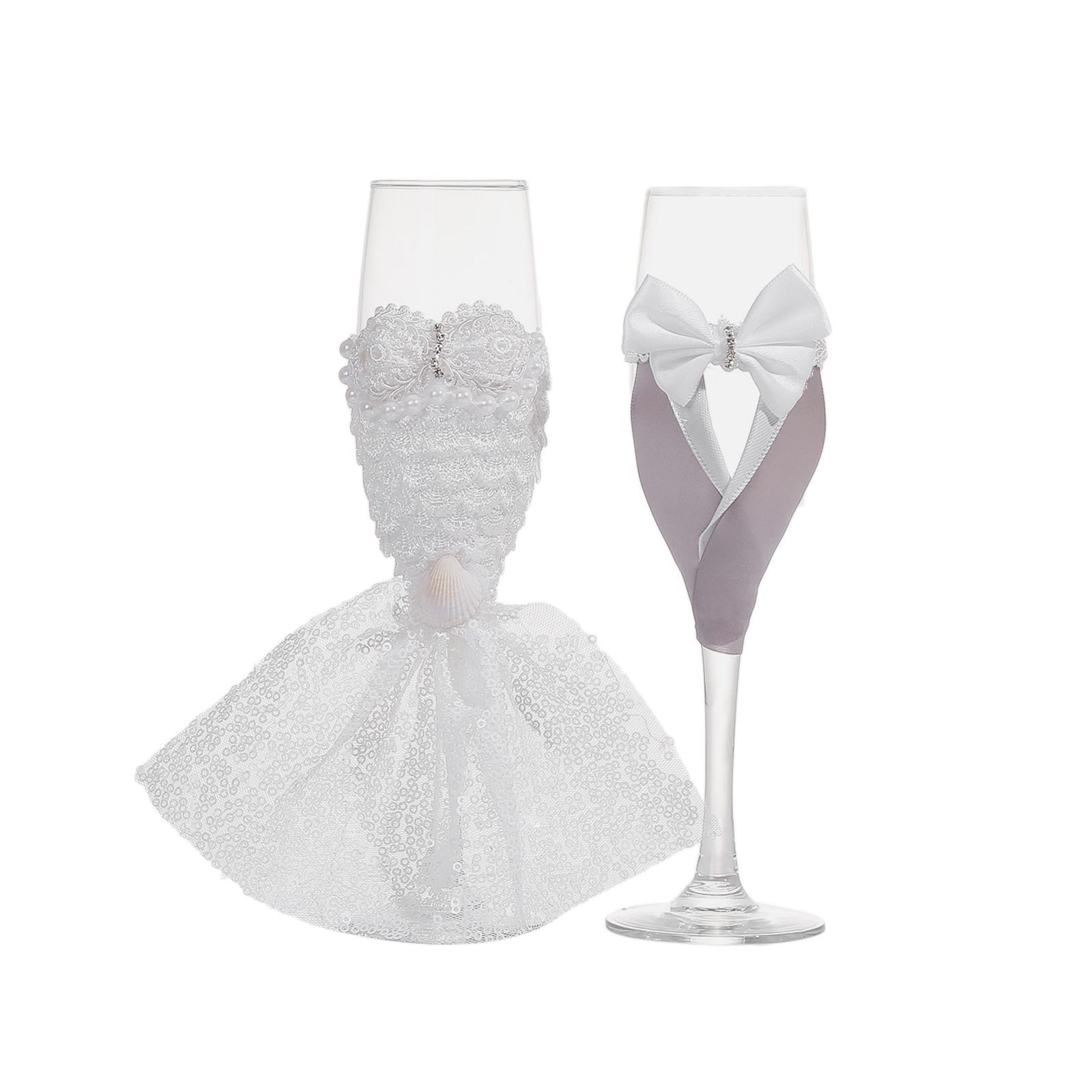 Magideal - Copas De Champán Para Boda, Copas De Champán Para Boda, Regalos De Recuerdo De Fiesta, Hogar, Romántico, Duradero, Elegante, Brindis Para Novia Y Estilo A