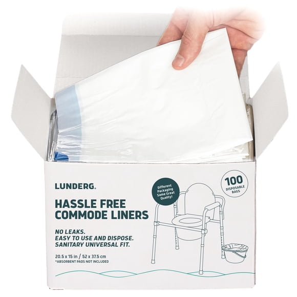 Commode Liners Value Pack 100 Unidades Ajuste Universal
