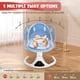 thumbnail image 3 of Columpio eléctrico para bebés y niños pequeños | Columpio portátil para bebés con control remoto, balancín con 5 velocidades, arnés de 3 puntos, 3 posiciones de asiento para bebés y niñas (azul), 3 of 6