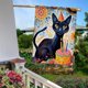 thumbnail image 5 of Fiesta del Gato Negro-bandera de jardín temática. Regalo perfecto para fans, amigos y familiares, ideal para actividades al aire libre y decoración de fiestas.28CM*45CM, 5 of 5
