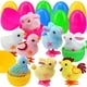 thumbnail image 1 of Huevos de Pascua, paquete de 8, precargados con conejitos y pollitos saltando, 1 of 7