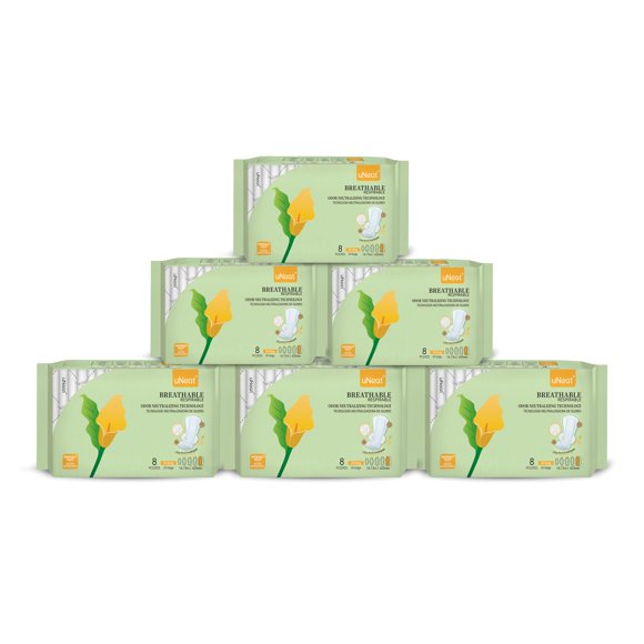 Compresa sanitaria uNeat talla 5, 48 unidades, ultra delgada