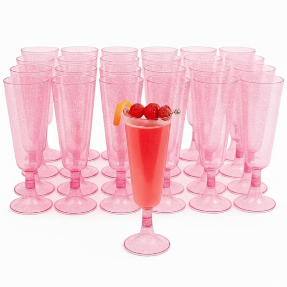 Copas de Champagne MATANA 50 Brillo Rosa 150 ml Reutilizables