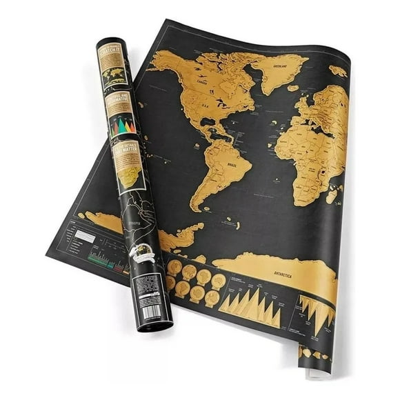 Mapa Para Raspar Scratch Map Deluxe Edition 82x59cm Raspable