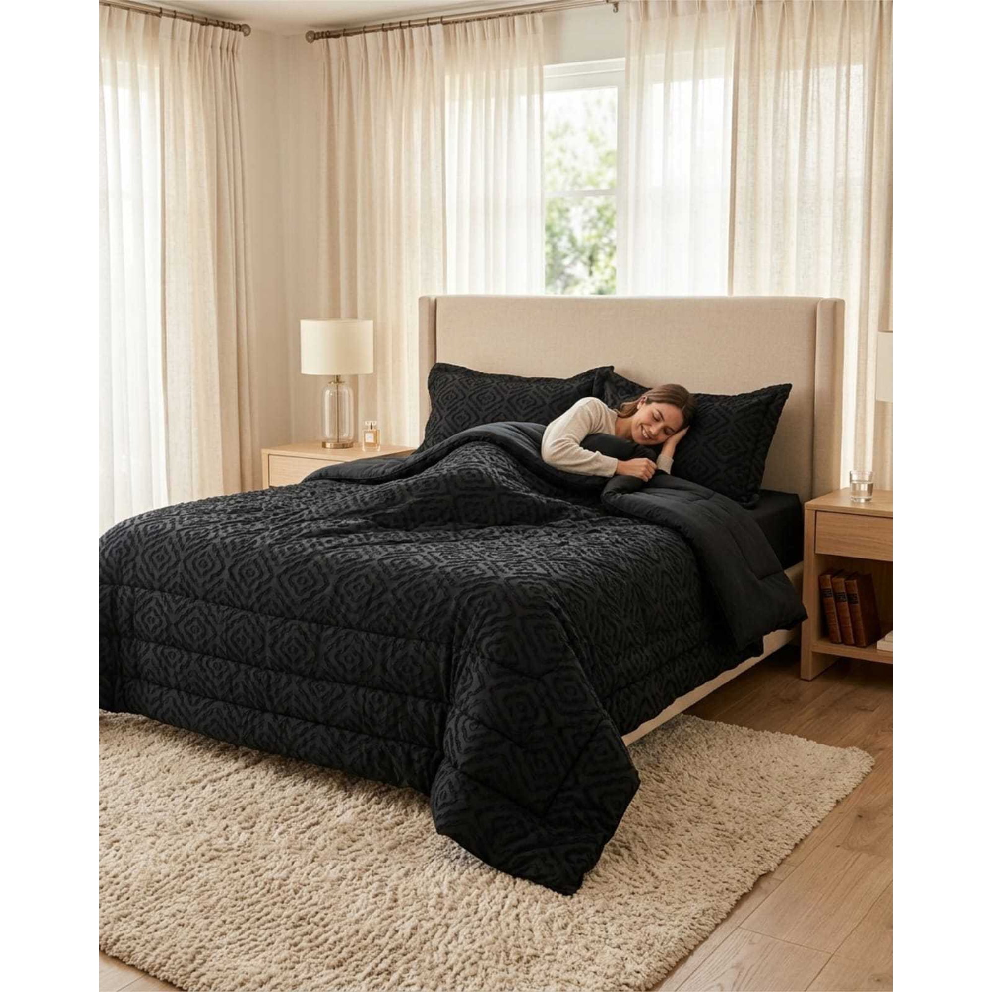 Todo Para El Hogra - Plumón Ligero Super King Jacquard Sin Costuras