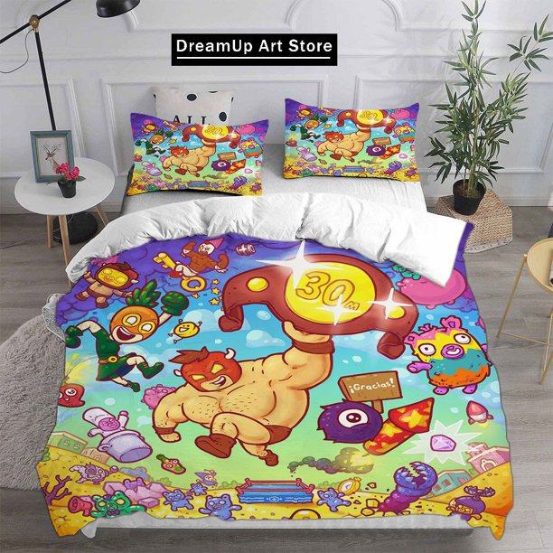 Game Burrito Bison_Launcha Libre Bedding Set Boys Girls Duvet Cover Pillowcase Bed Adult Bedroom