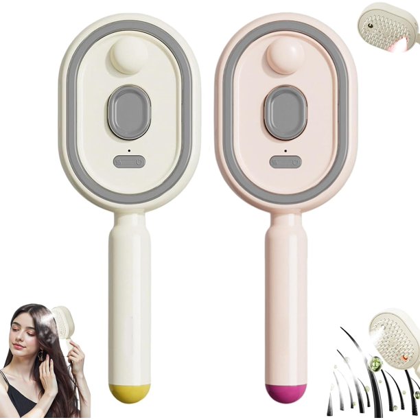 Cepillo pelo vapor eléctrico 2027 desenredante vaporizador reduce frizz estática