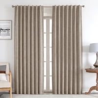 Cortinas Joydeco Blackout De Lino 100% Opaco, 240 X 245 Cm, 2 Paneles