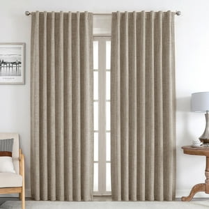 Cortinas Joydeco Blackout De Lino 100% Opaco, 240 X 245 Cm, 2 Paneles