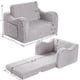 thumbnail image 2 of Sillas para niños MOMCAYWEX Sofá sherpa suave 2 en 1 para niños pequeños, 2 of 8