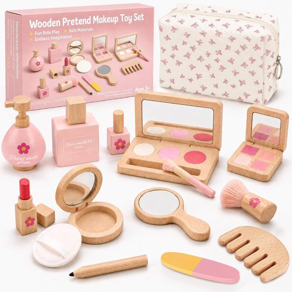 Set de Maquillaje de Madera WoodsyJoy 14 Piezas