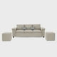 thumbnail image 2 of Sofá 3 cuerpos Sicilia + 2 Pouf Tela Beige, 2 of 8