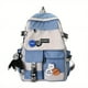 thumbnail image 1 of Preppy Style Colorblock Student Backpack - Large Capacity School & Travel Bag, 1 of 4