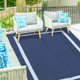thumbnail image 1 of Alfombra Ogrmar 2,7 × 3,7 m reversible azul para exteriores, 1 of 7