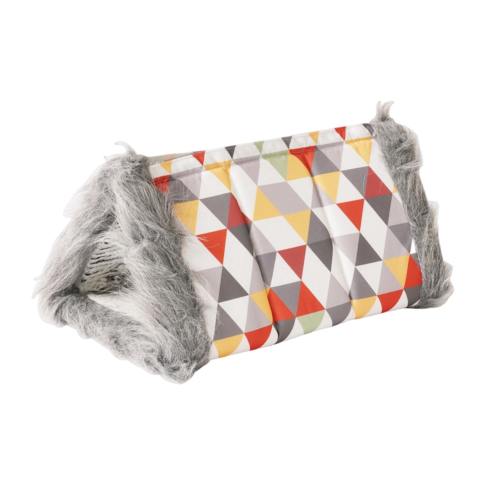 Magideal - Cojín De Casa Cálido Para Gatos 2 En 1, Cojín De Terciopelo Reversible Suave Lavable, Manta Para Perros, Tienda De Campaña, Cueva, Cama Para Mascotas , Triángulo