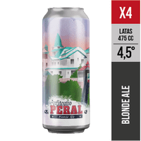 Anfiteatro - Pack X04 Peral, 4,5° (Blonde Ale) - Cerveza Artesanal Valparaiso - 475 Ml