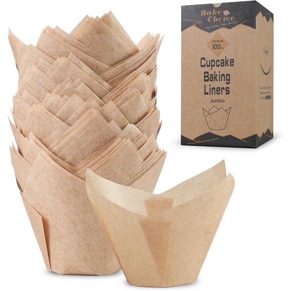 Capas para cupcakes estilo tulipán Jumbo 100 uds 7 cm - Bake Choice