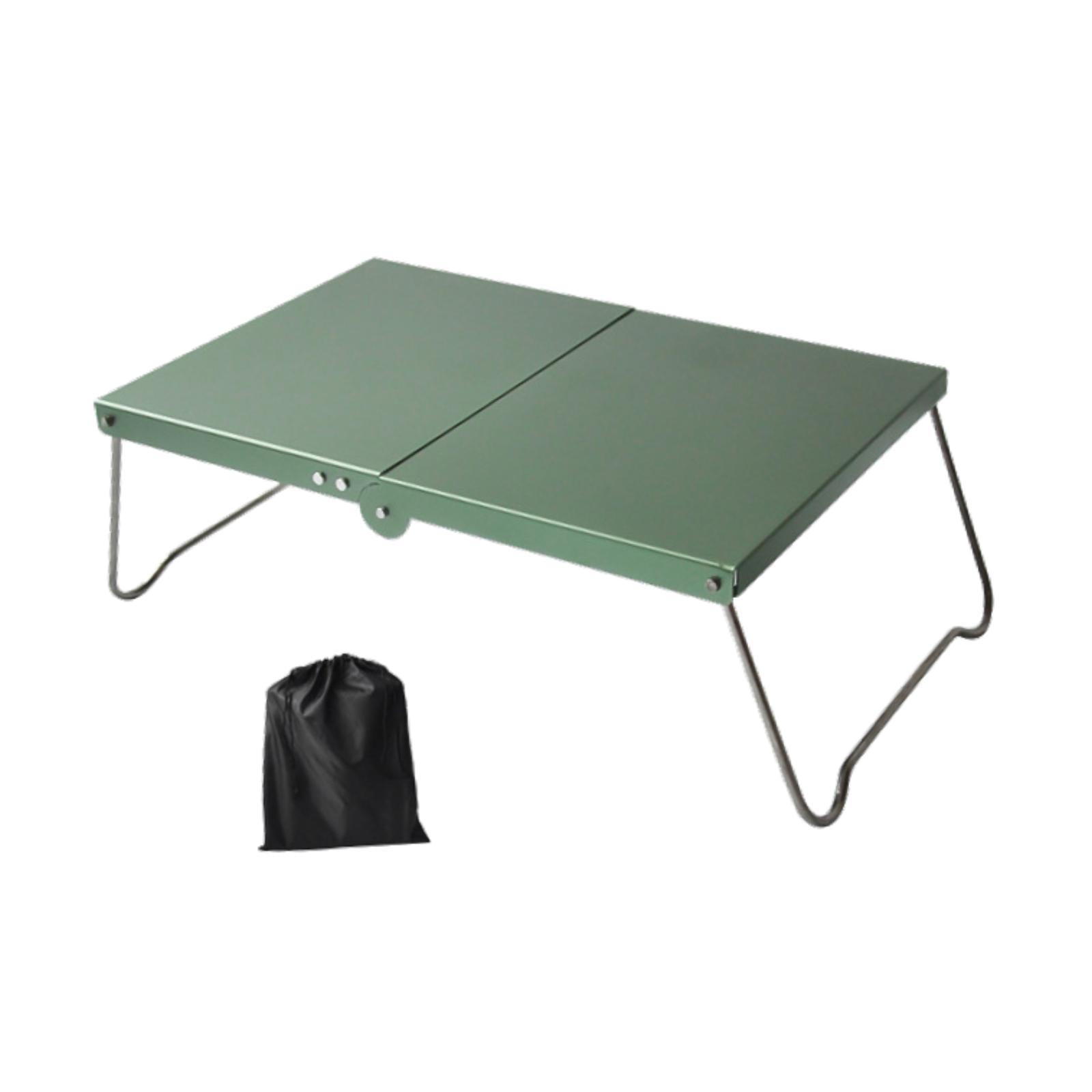 Magideal - Mini Mesa De Campamento Plegable Con Una Bolsa De Transporte Estable , Verde