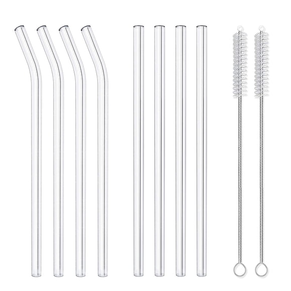 Pajillas de Vidrio Reutilizables HIWARE 25 cm 10 mm - Pack de 10
