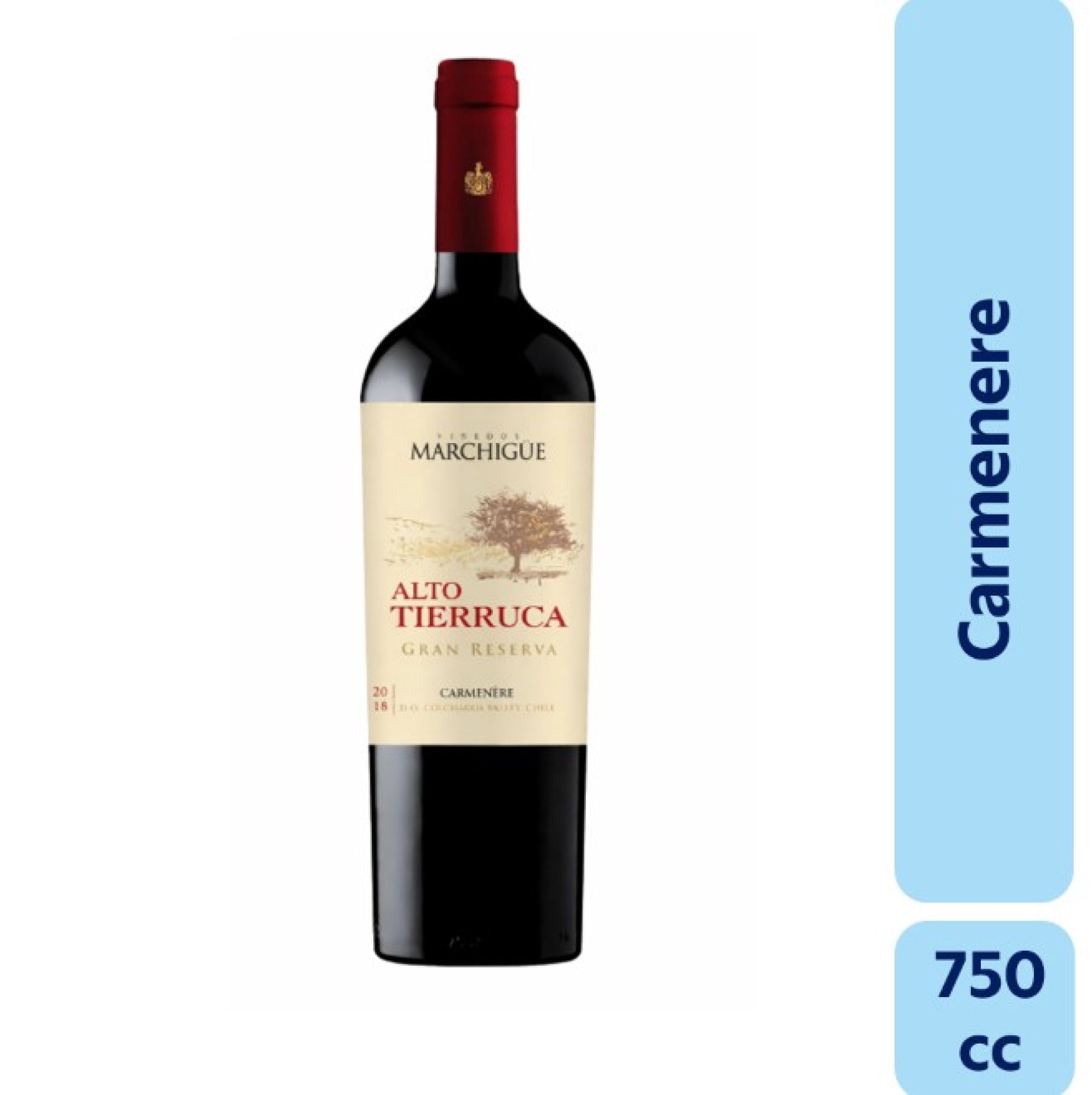 Vino Tinto Carmenere Gran Reserva 13.5° Botella 750 cc Alto Tierruca