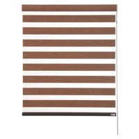 Bertex - Cortina Roller Duo Traslúcido Café, Alto Ajustable Máximo De 170 Cm X Ancho A Elección Para Sala, Living, Oficina O Escritorio (125 Cm De Ancho X 170 Cm De Alto)